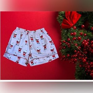 🌺Mud Pie Women's Santa Claus Pink Holiday Pajama Shorts Sz S NWT.